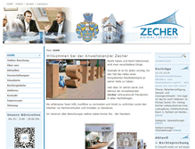 Tablet Screenshot of anwaltskanzlei-dr-zecher.de